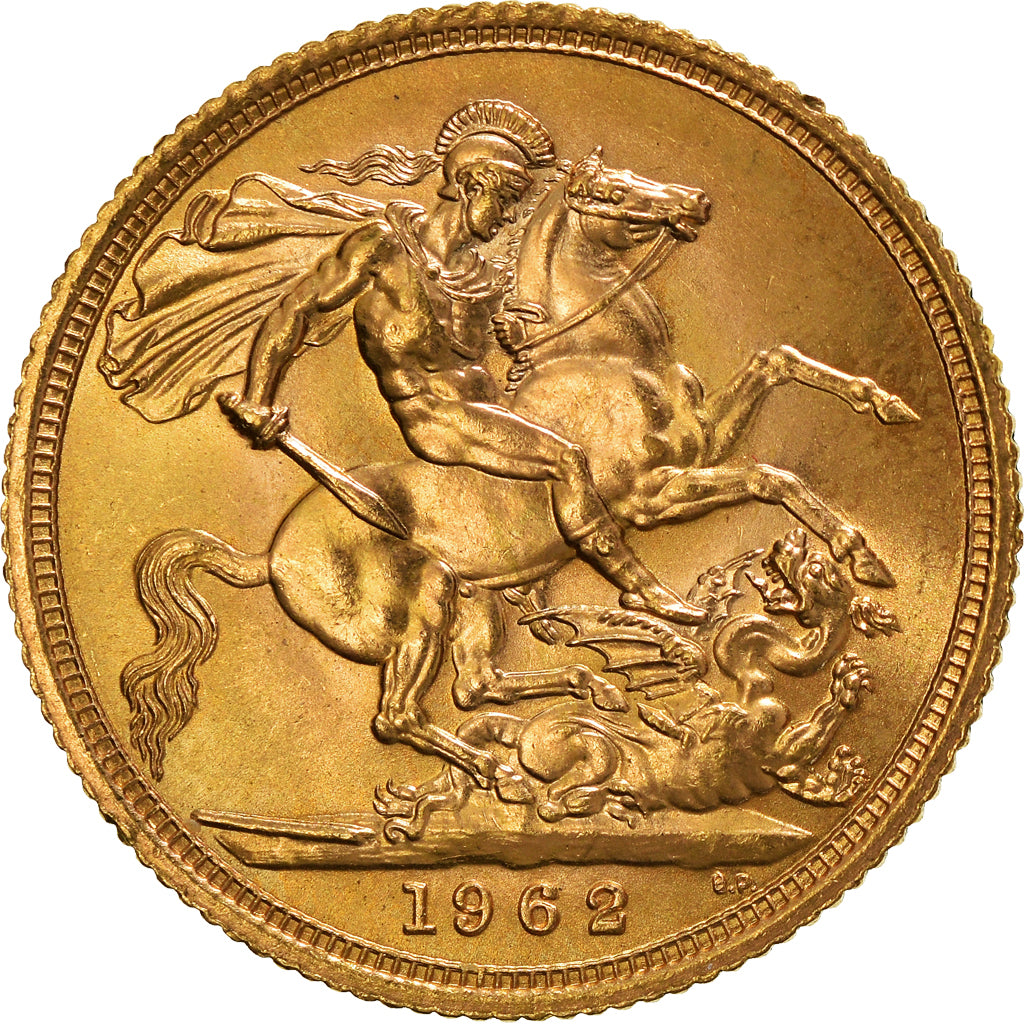 Monnaie, Grande-Bretagne, Elizabeth II, Sovereign, 1962, Londres, SPL+, Or