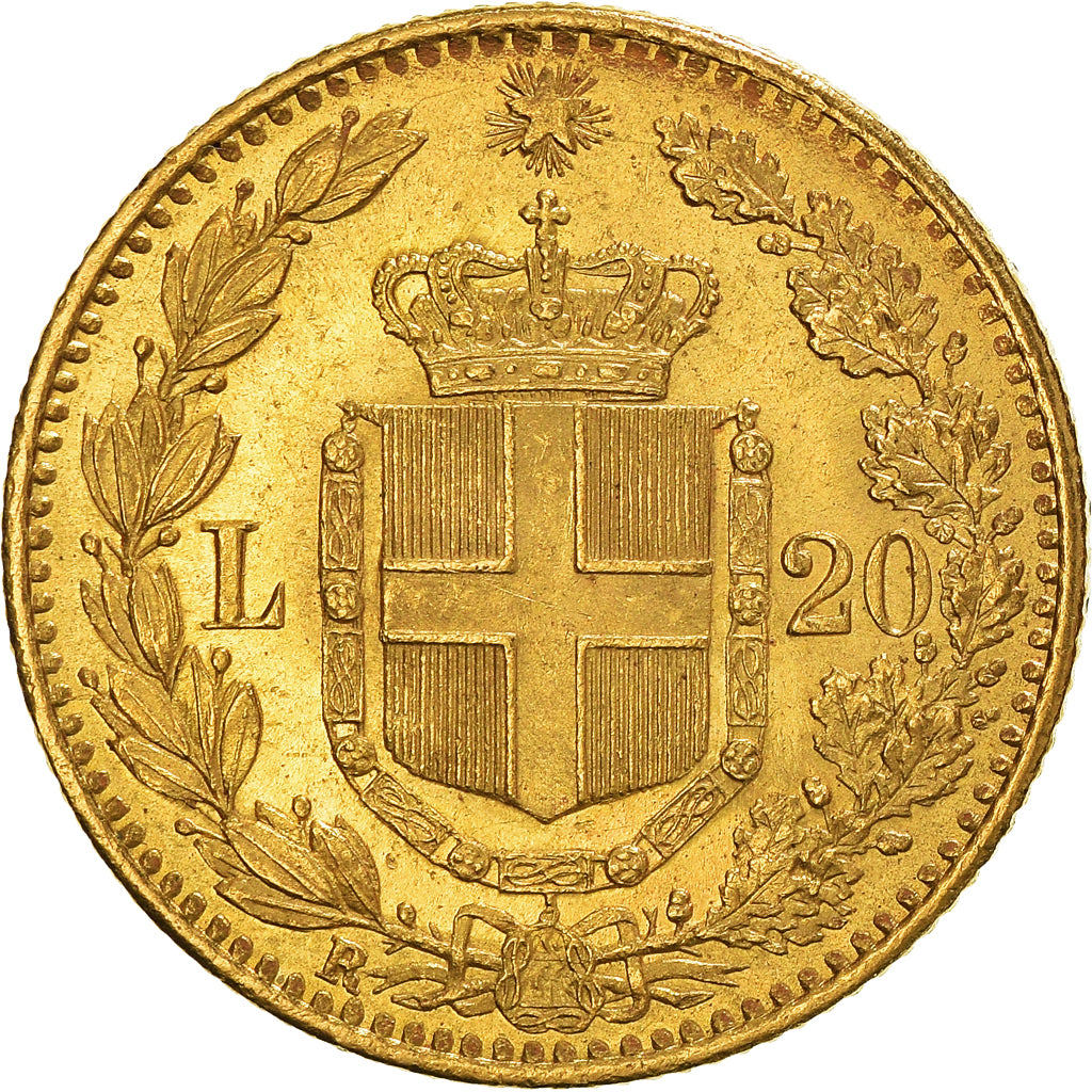 Moneta, Italia, Umberto I, 20 Lire, 1882, Rome, SPL, Oro, KM:21