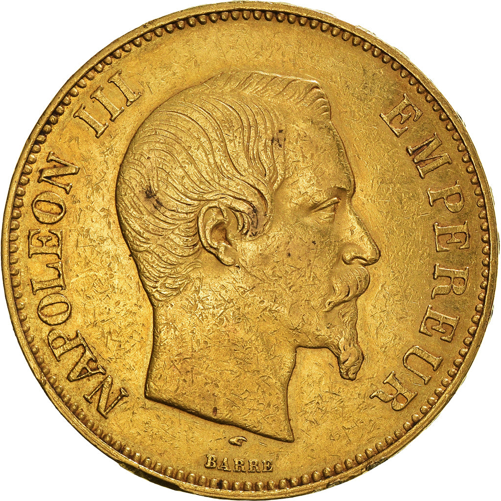 Coin, France, Napoleon III, Napoléon III, 100 Francs, 1855, Paris, EF(40-45)