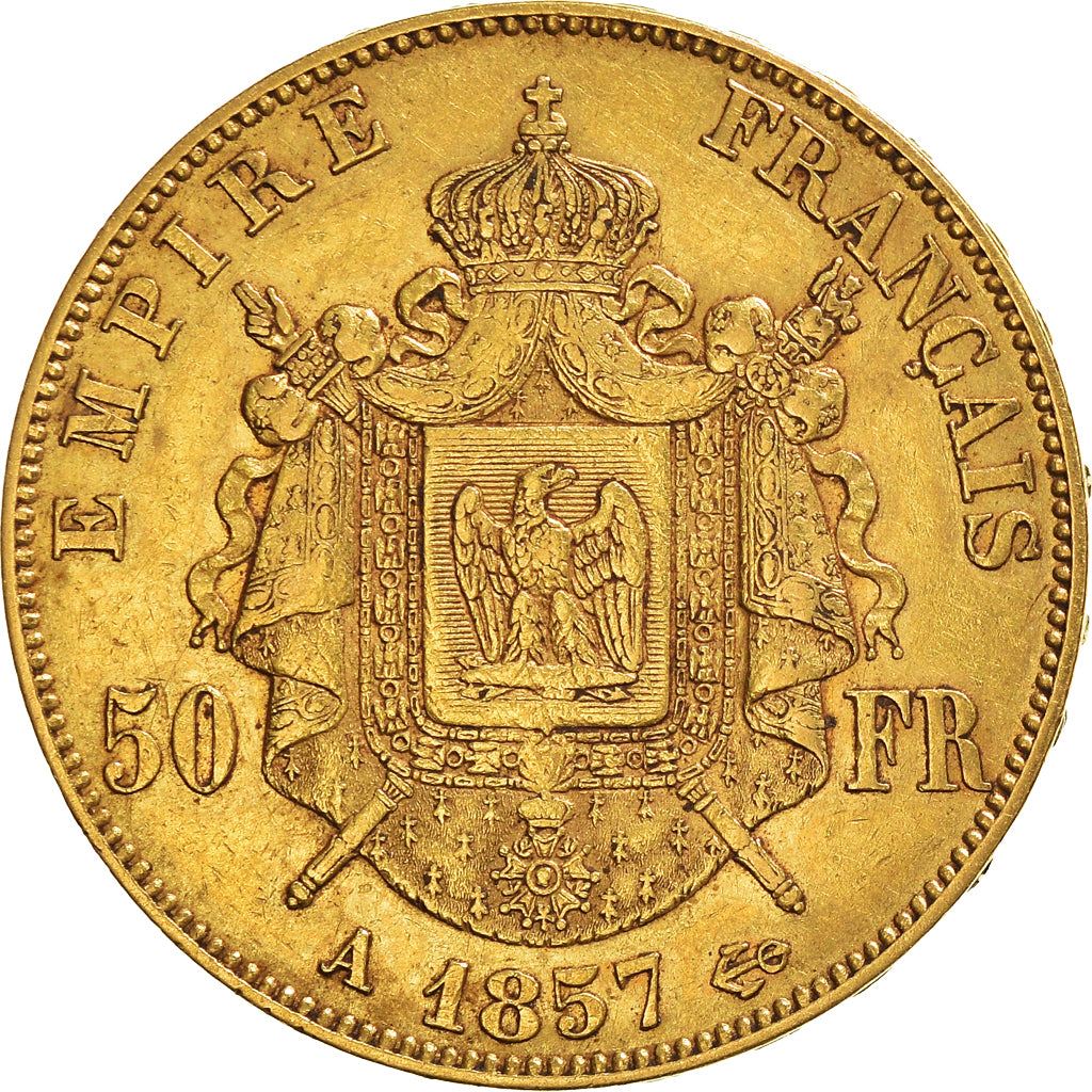 Monnaie, France, Napoleon III, Napoléon III, 50 Francs, 1857, Paris, TTB, Or