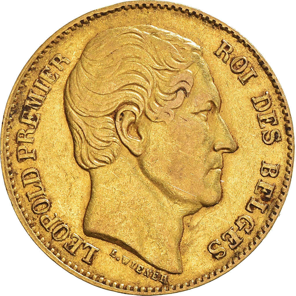 Münze, Belgien, Leopold I, 20 Francs, 1865, SS, Gold, KM:23