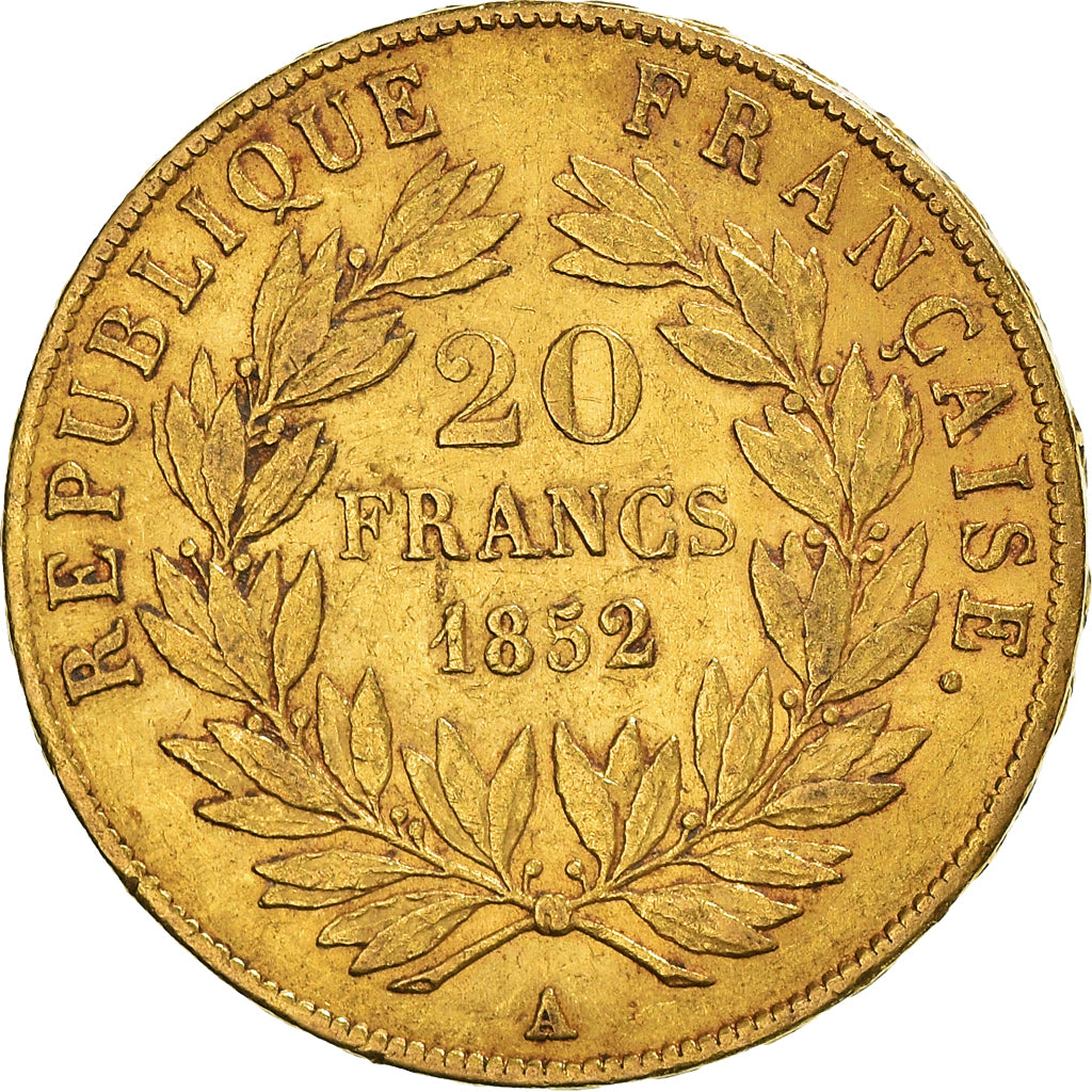 Monnaie, France, Napoleon III, Napoléon III, 20 Francs, 1852, Paris, TTB, Or