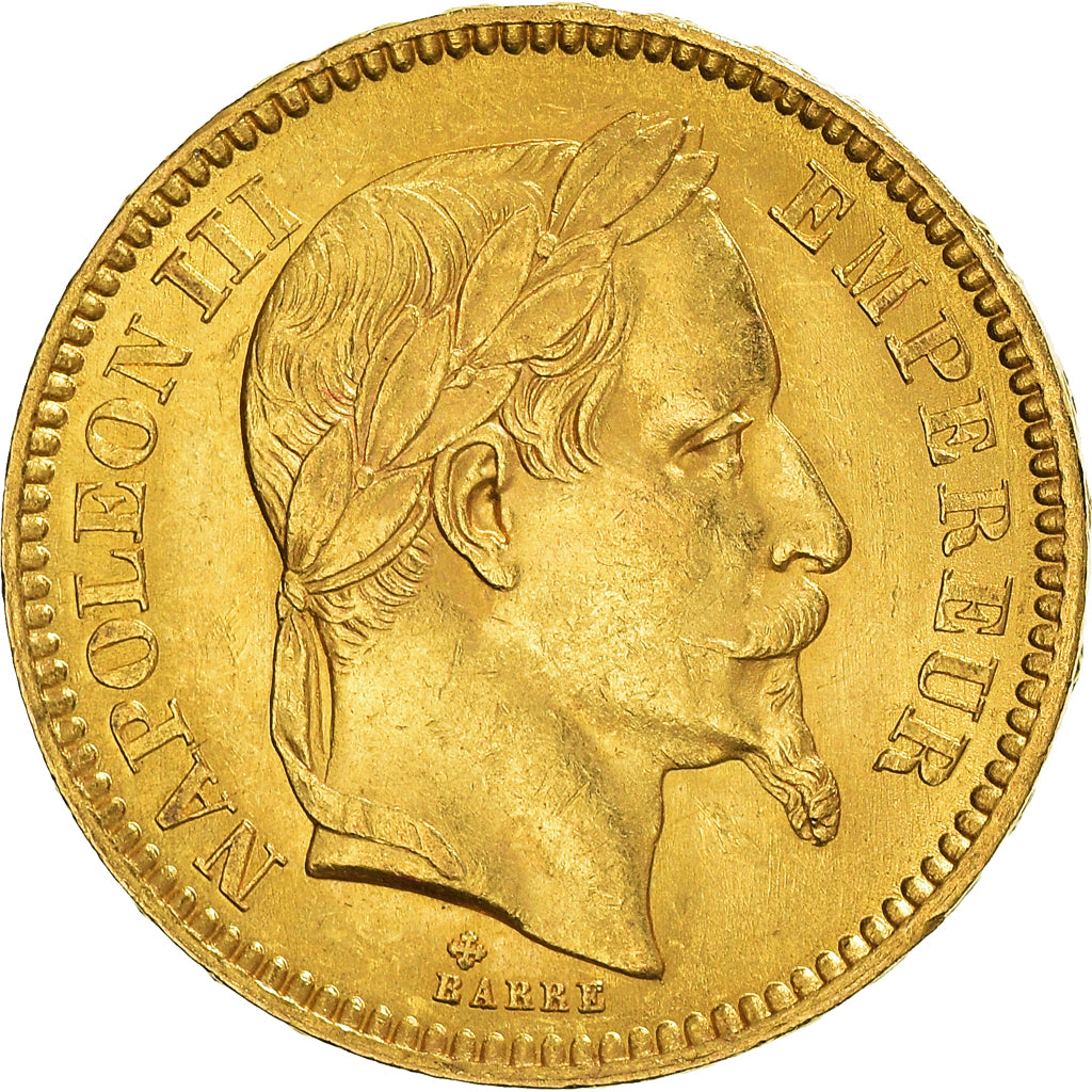 Moneda, Francia, Napoleon III, 20 Francs, 1864, Strasbourg, EBC, Oro, KM:801.2