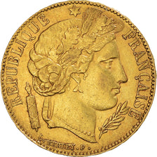 Coin, France, Cérès, 20 Francs, 1851, Paris, AU(50-53), Gold, KM:762