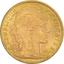 Munten, Frankrijk, Marianne, 10 Francs, 1910, Paris, ZF+, Goud, KM:846