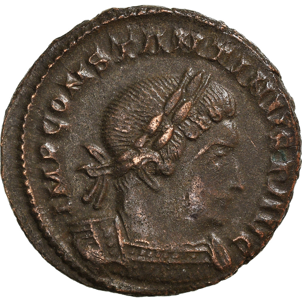 Coin, Constantine I, Nummus, 312-313, London, AU(50-53), Copper, RIC:281