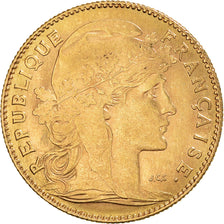 Moeda, França, Marianne, 10 Francs, 1911, Paris, AU(50-53), Dourado, KM:846