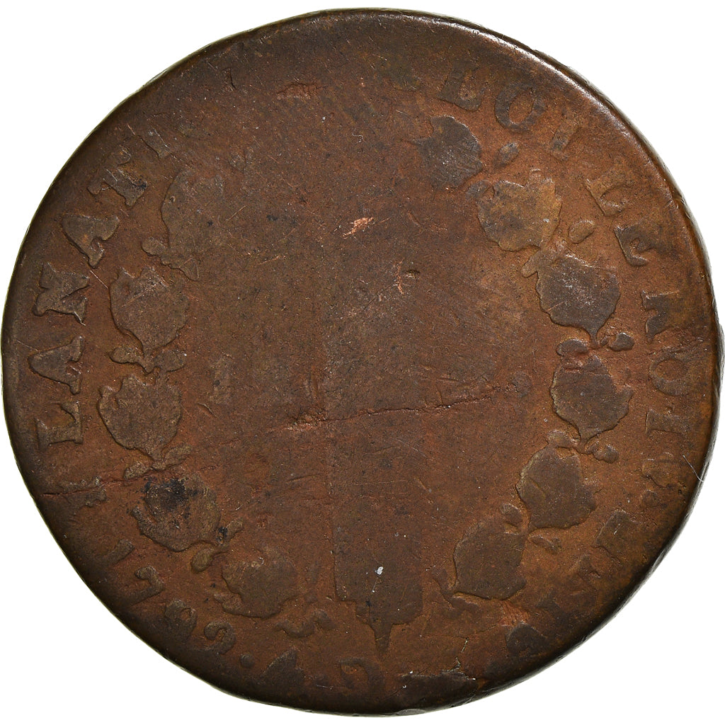 Coin, France, Louis XVI, 12 deniers françois, 12 Deniers, 1792, Limoges