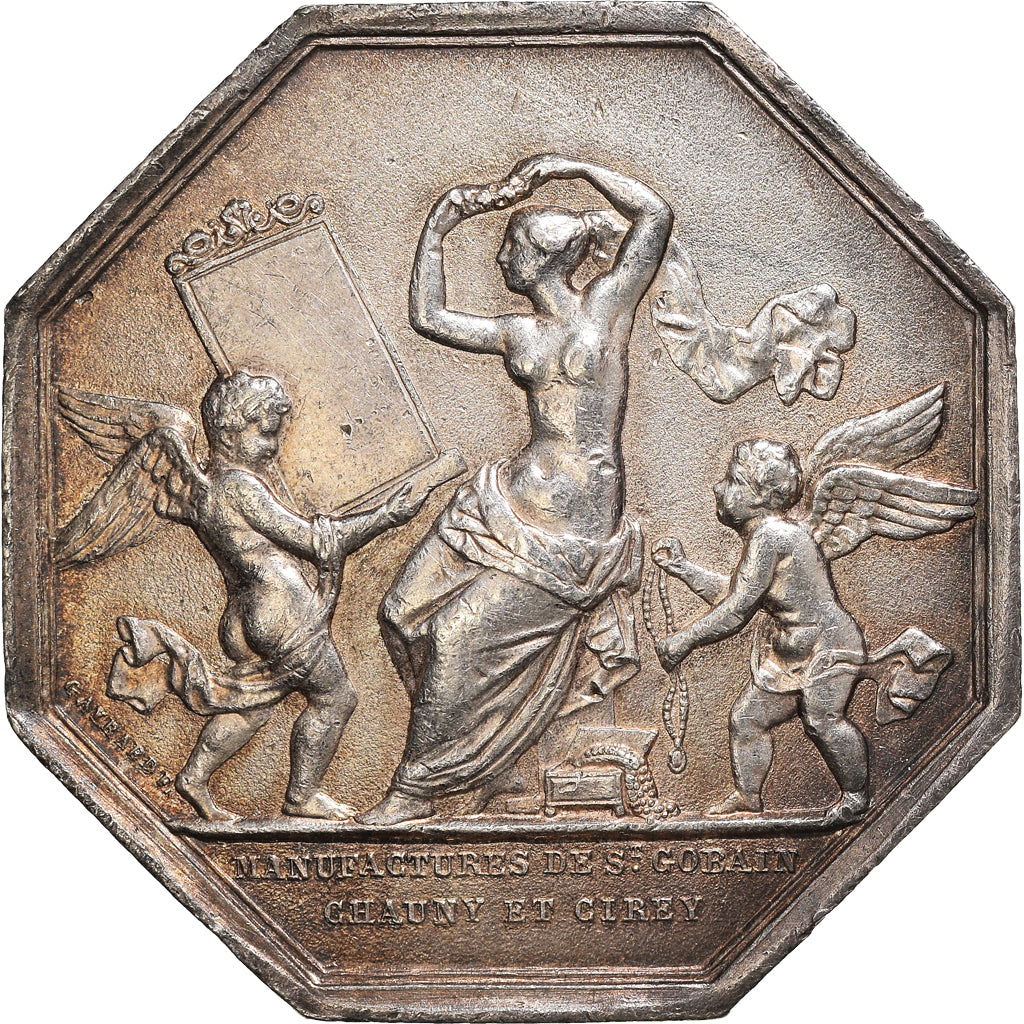 France, Medal, Manufacture Royale des Glaces de St Gobain, 1830, Gayrard