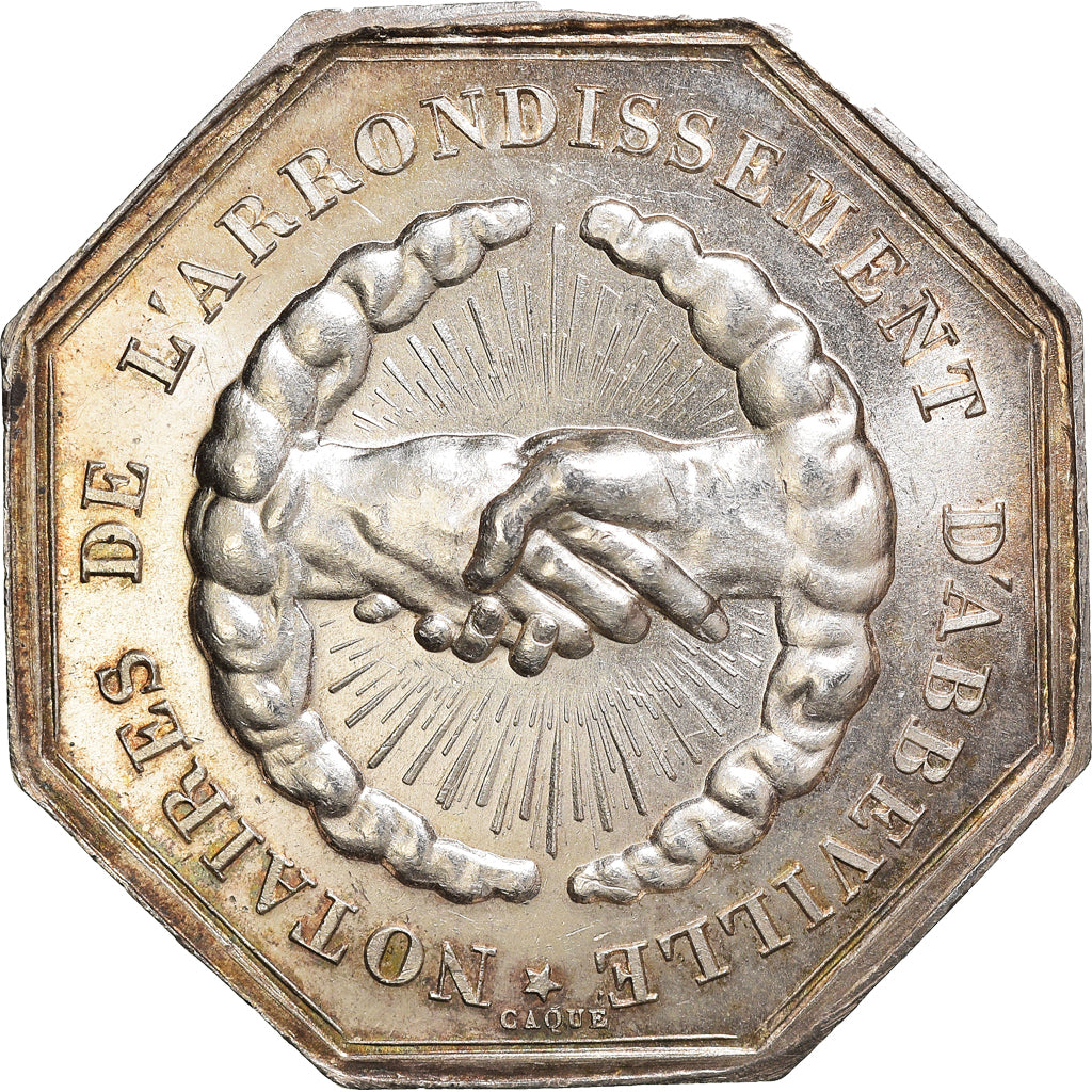 France, Jeton, Notaires de l'Arrondissement d'Abbeville, SUP+, Argent