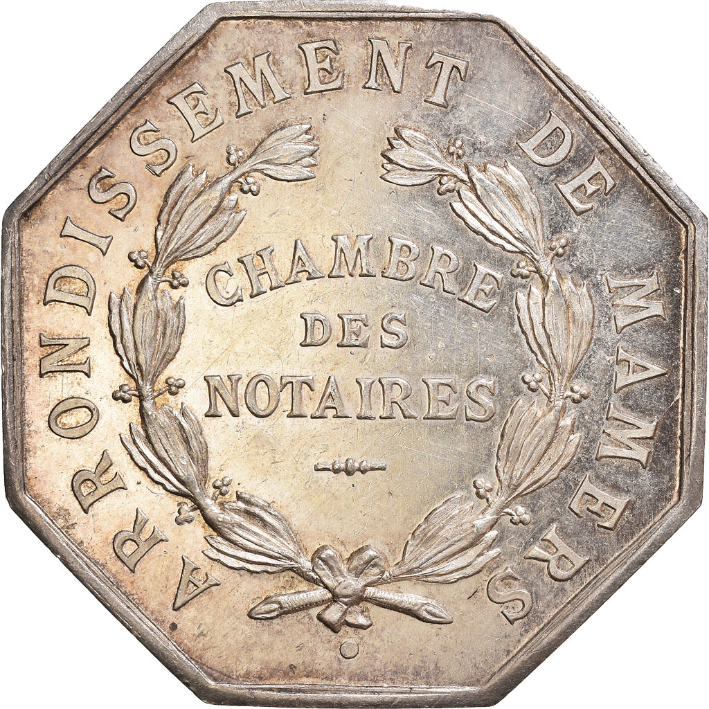 France, Jeton, Notaires de l'Arrondissement de Mamers, SUP+, Argent, Lerouge:177