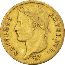 Moeda, França, Napoléon I, 20 Francs, 1813, Paris, VF(30-35), Dourado