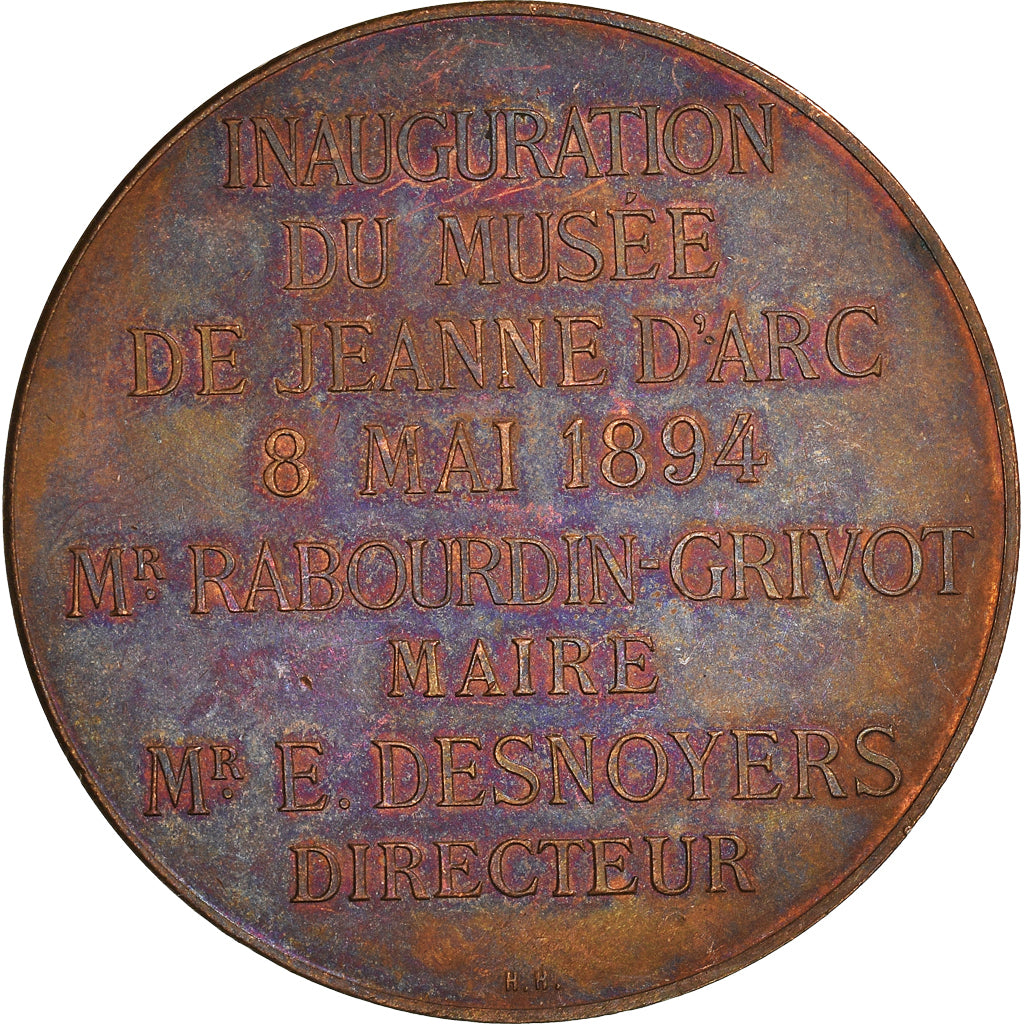 France, Médaille, Inauguration du Musée Jeanne d'Arc à Orléans, 1894, SUP