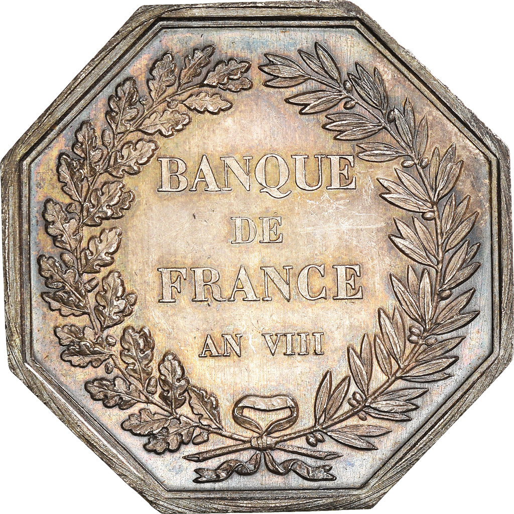 France, Jeton, Banque de France, An VIII, Dumarest, SUP, Argent