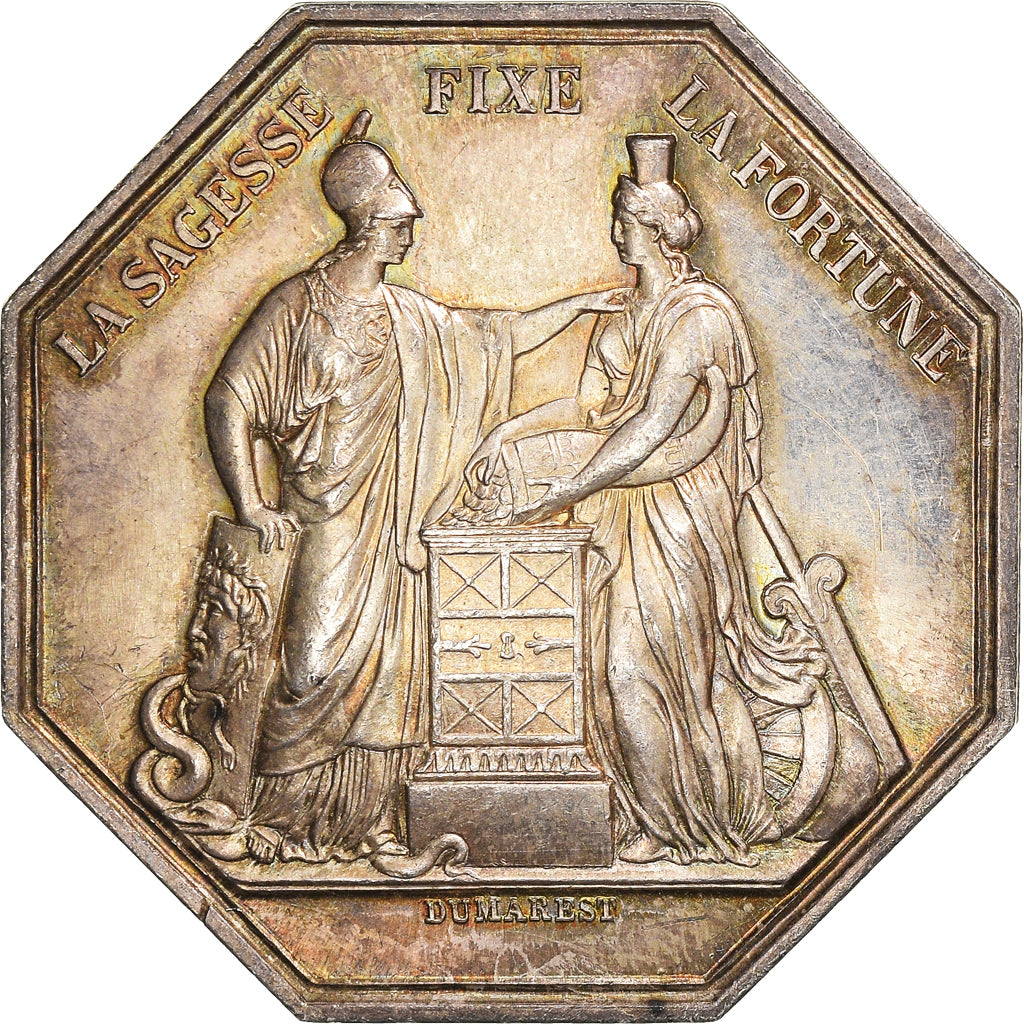 France, Token, Banque de France, An VIII, Dumarest, MS(60-62), Silver