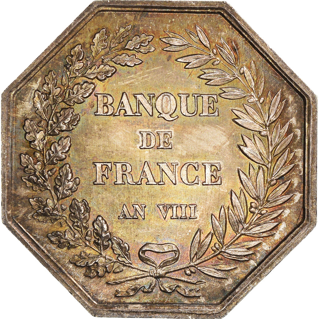 France, Token, Banque de France, An VIII, Dumarest, MS(60-62), Silver