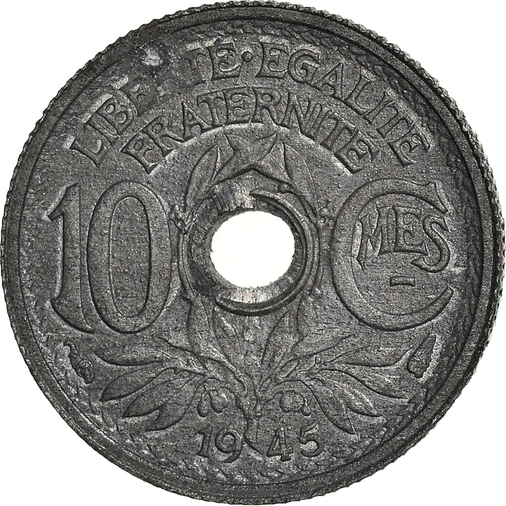 Moneda, Francia, Lindauer, 10 Centimes, 1945, Castelsarrasin, EBC+, Cinc