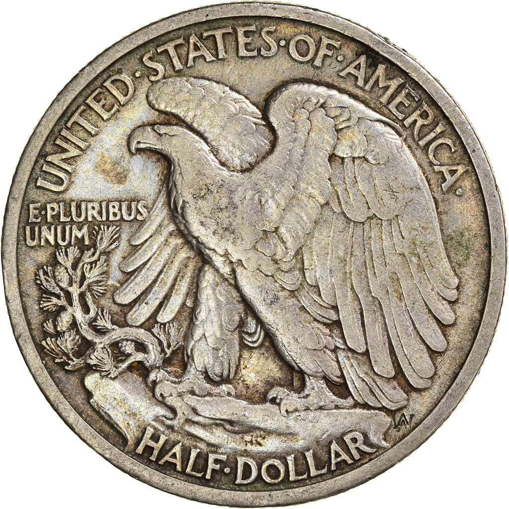 Coin, United States, Liberty Walking, Half Dollar, 1917, Philadelphia