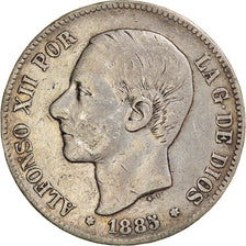 Coin, Spain, Alfonso XII, 5 Pesetas, 1885, Madrid, VF(20-25), Silver, KM:688