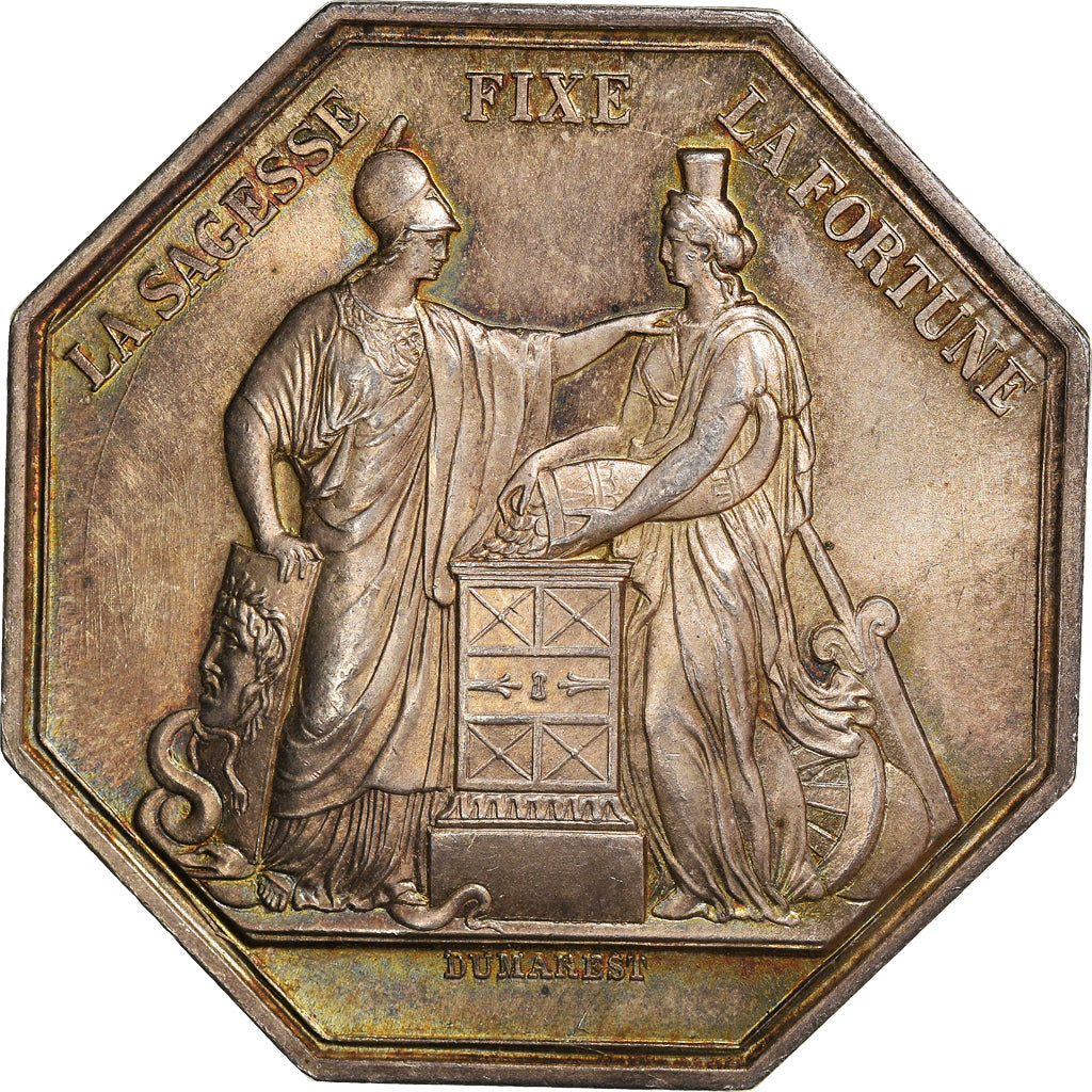 France, Token, Banque de France, An VIII, Dumarest, MS(60-62), Silver