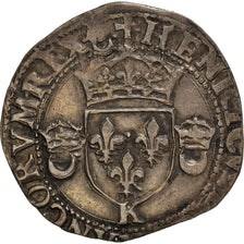 Moneta, Francja, Henri II, Douzain aux croissants, 1551, Bordeaux, EF(40-45)