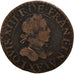 Coin, France, Louis XIII, Double Tournois, 1615, Amiens, VF(20-25), Copper