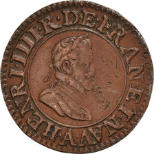 Monnaie, France, Henri IV, Double Tournois, 1606, Paris, TTB, Cuivre, CGKL:222