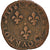 Moneda, Francia, Henri III, Double Tournois, 1581, Tours, BC, Cobre