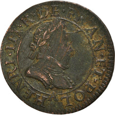 Münze, Frankreich, Henri III, Double Tournois, 1580, Paris, SS, Kupfer, CGKL:84