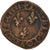 Moeda, França, Henri III, Double Tournois, 1588, Amiens, EF(40-45), Cobre