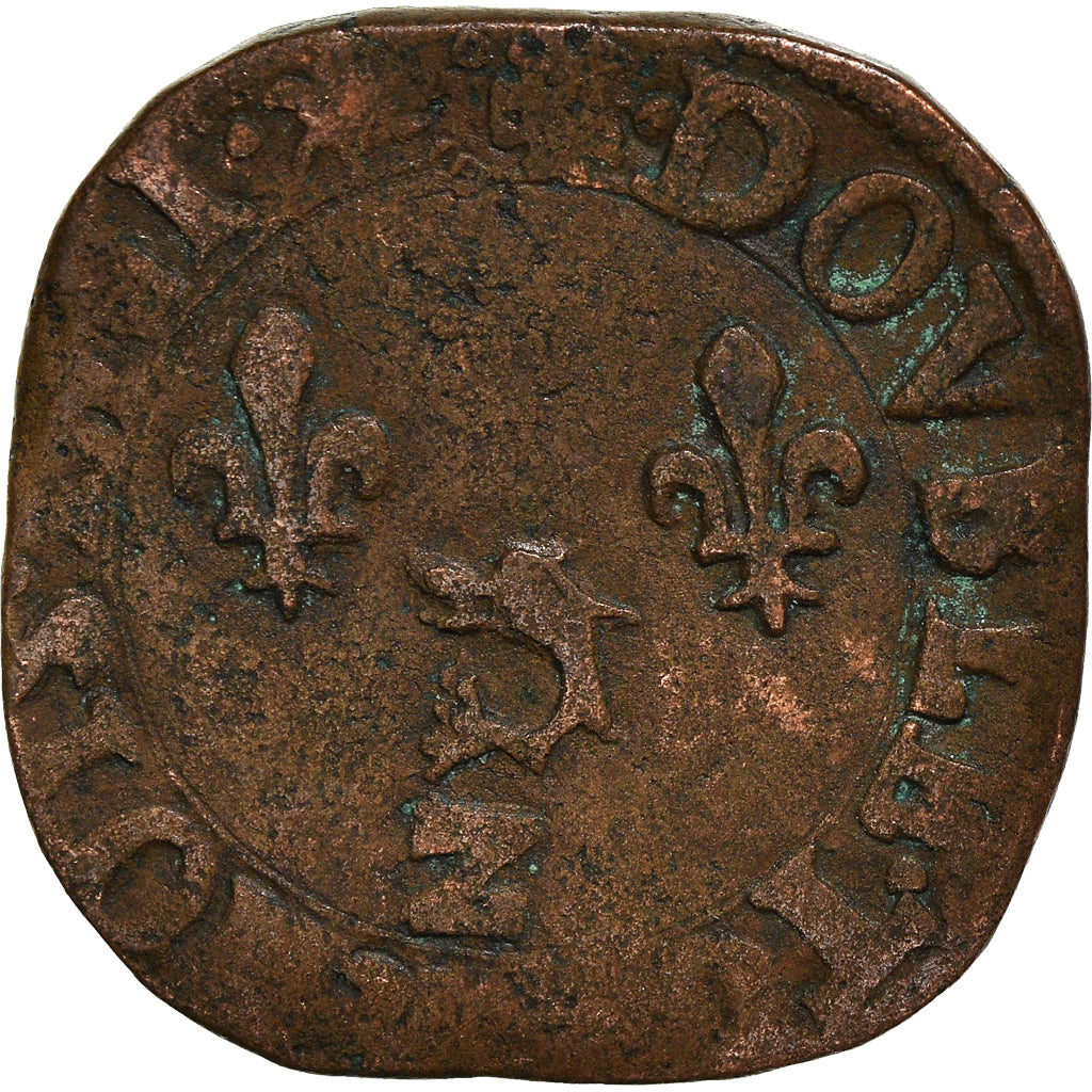 Moneta, Francia, Dauphiné, Henri III, Double Tournois, 1581, Grenoble, MB