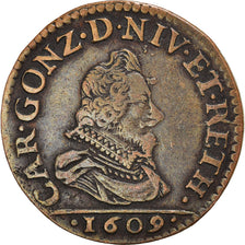 Coin, FRENCH STATES, NEVERS & RETHEL, Charles de Gonzague, 2 Liard, 1609