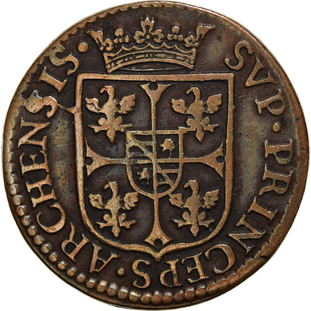 Coin, FRENCH STATES, NEVERS & RETHEL, Charles de Gonzague, 2 Liard, 1609
