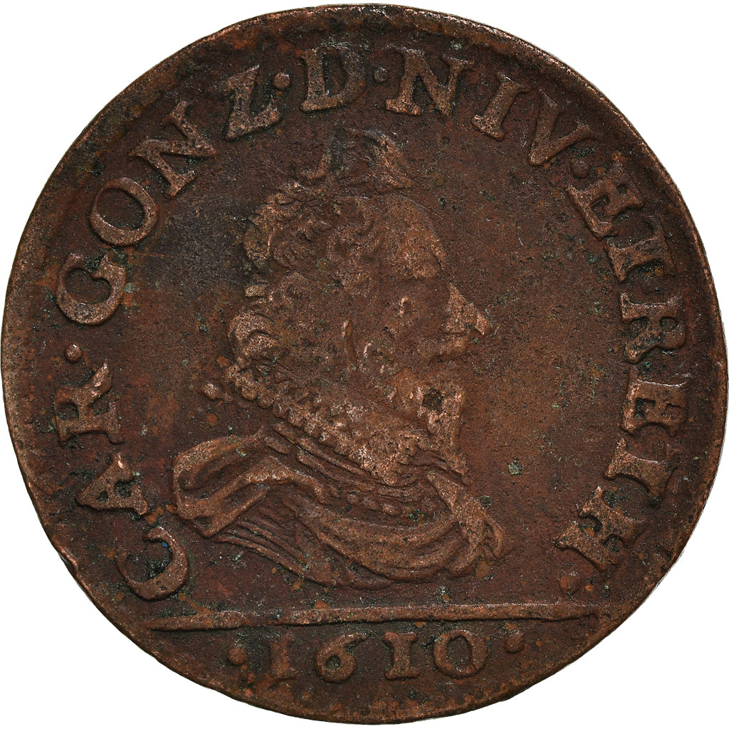 Monnaie, FRENCH STATES, NEVERS & RETHEL, Charles de Gonzague, 2 Liard, 1610