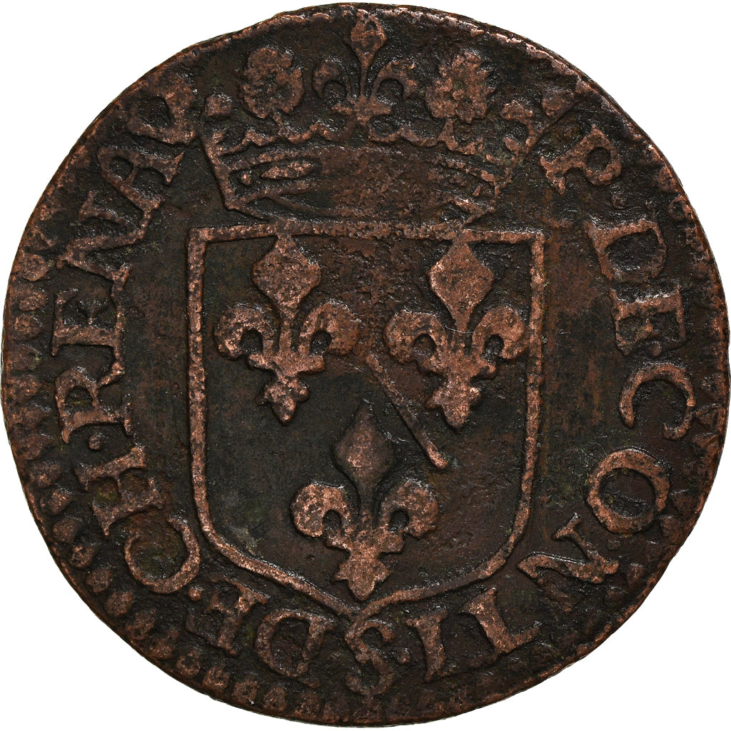 Monnaie, France, CHÂTEAU-REGNAULT, François de Bourbon, Liard, 1613, TB