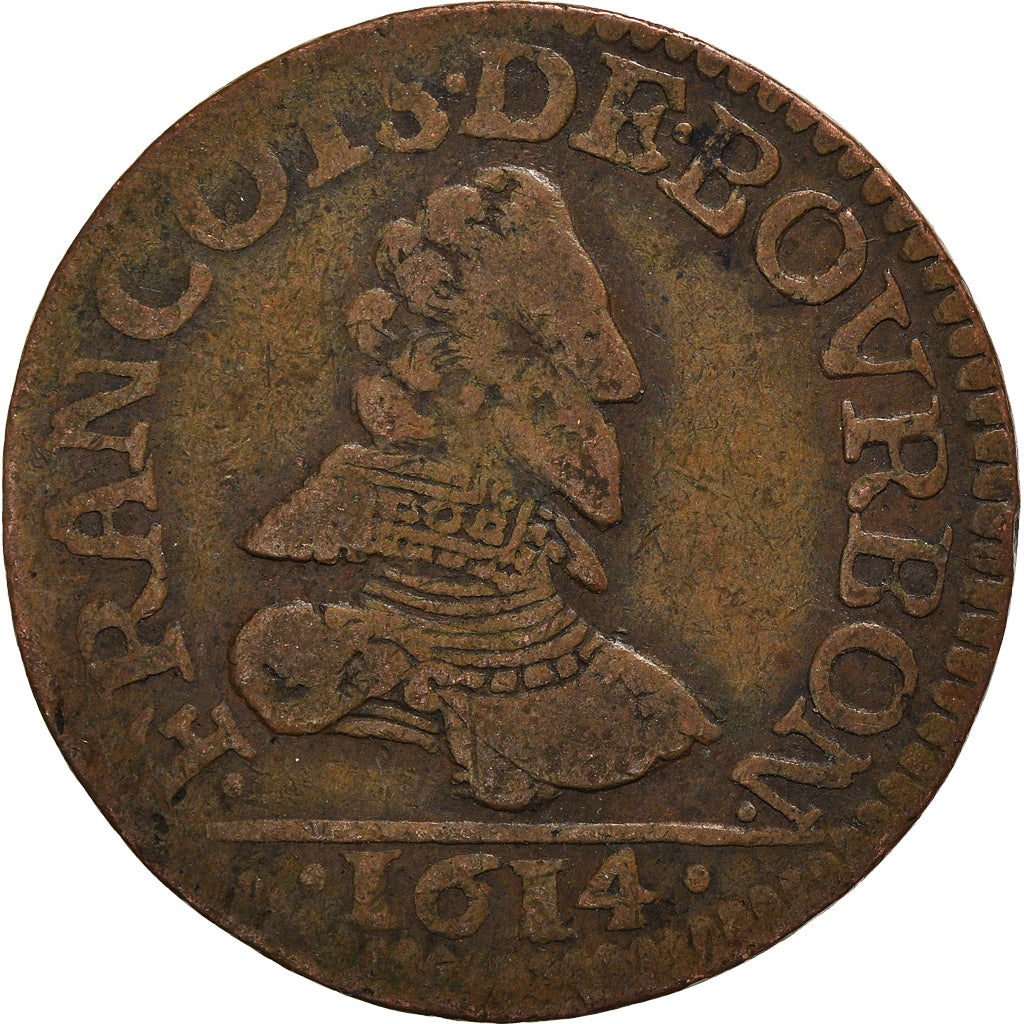 Monnaie, FRENCH STATES, CHATEAU-RENAUD, François de Bourbon, Liard, 1614