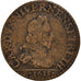Monnaie, France, Ardennes, Charles I, Liard, 1613, Charleville, TB, Cuivre