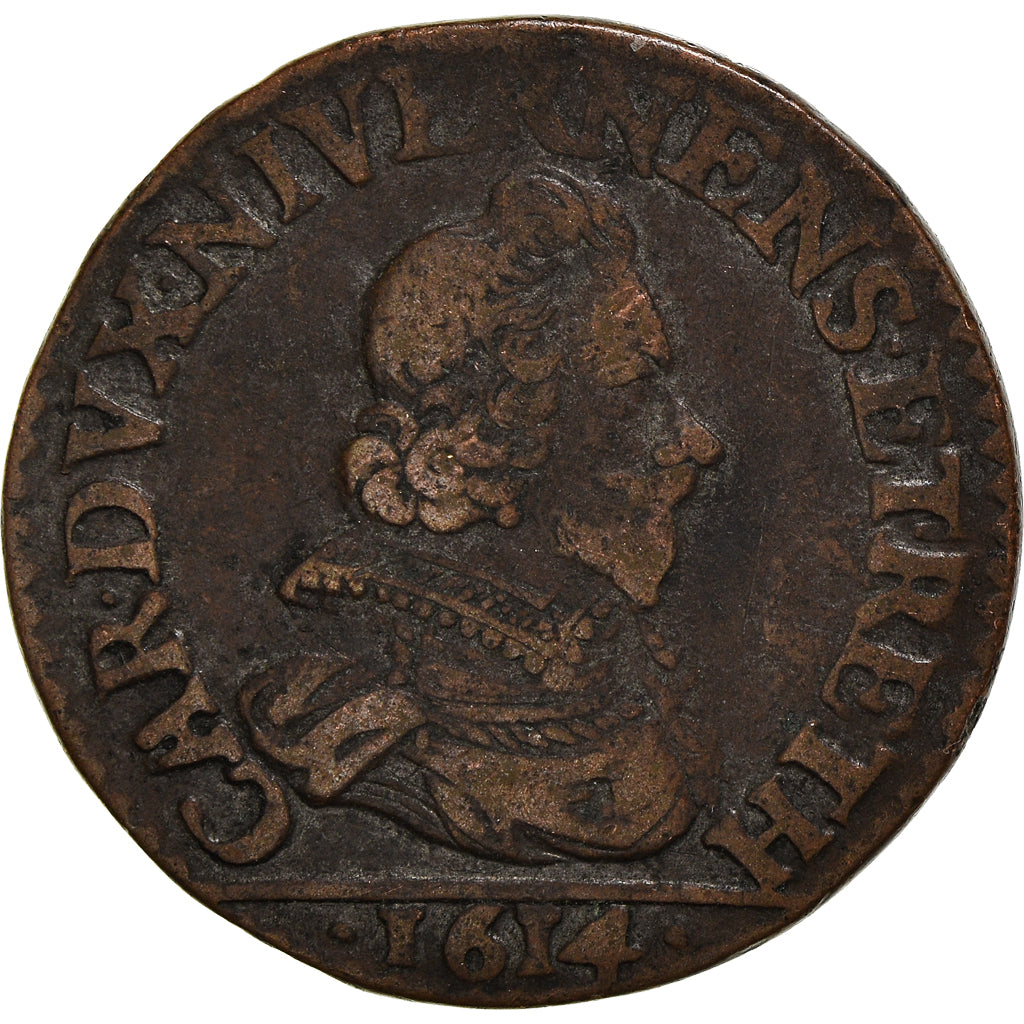 Münze, FRENCH STATES, NEVERS & RETHEL, Charles of Gonzaga, 2 Liard, 1614