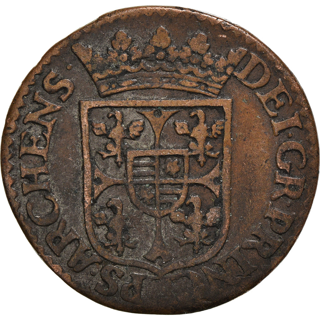 Münze, FRENCH STATES, NEVERS & RETHEL, Charles of Gonzaga, 2 Liard, 1614