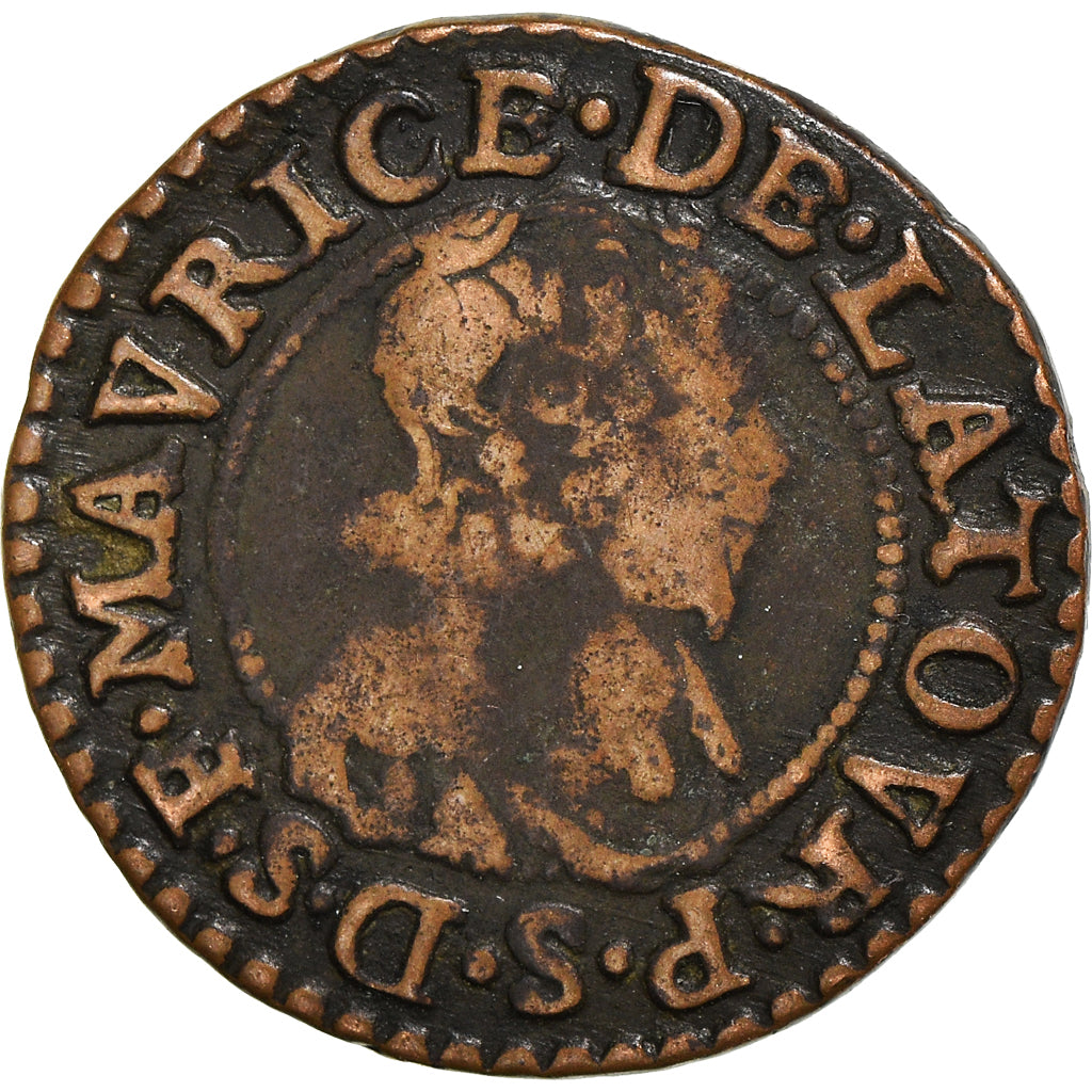 Monnaie, France, Ardennes, Fréd-Maurice de La Tour, Double Tournois, 1633