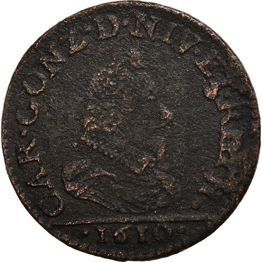 Coin, FRENCH STATES, NEVERS & RETHEL, Charles de Gonzague, 2 Liard, 1610