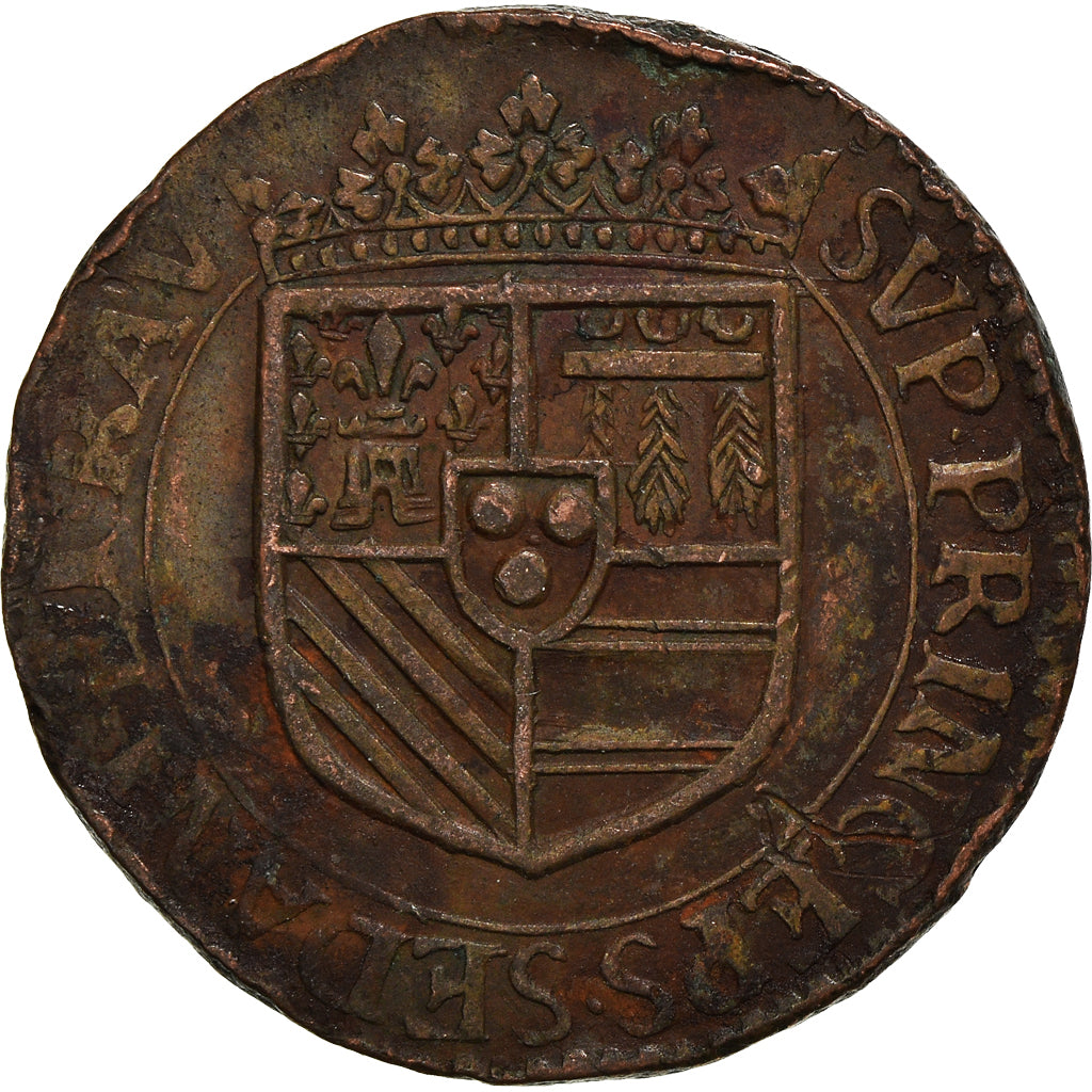 Monnaie, France, Ardennes, Henri de la Tour d'Auvergne, Liard, 1614, Raucourt