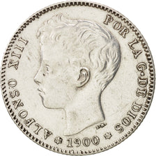 Moneta, Spagna, Alfonso XIII, Peseta, 1900, BB, Argento, KM:706
