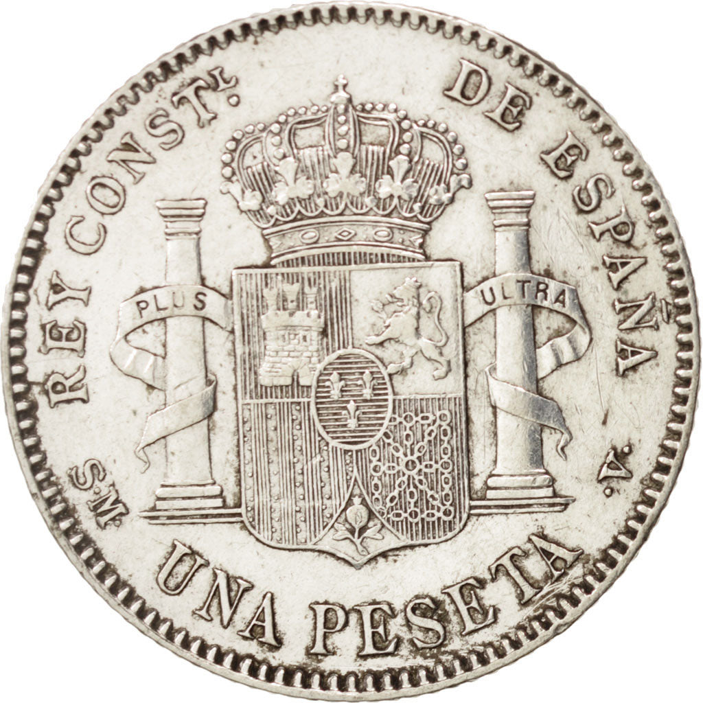 Moneta, Spagna, Alfonso XIII, Peseta, 1900, BB, Argento, KM:706