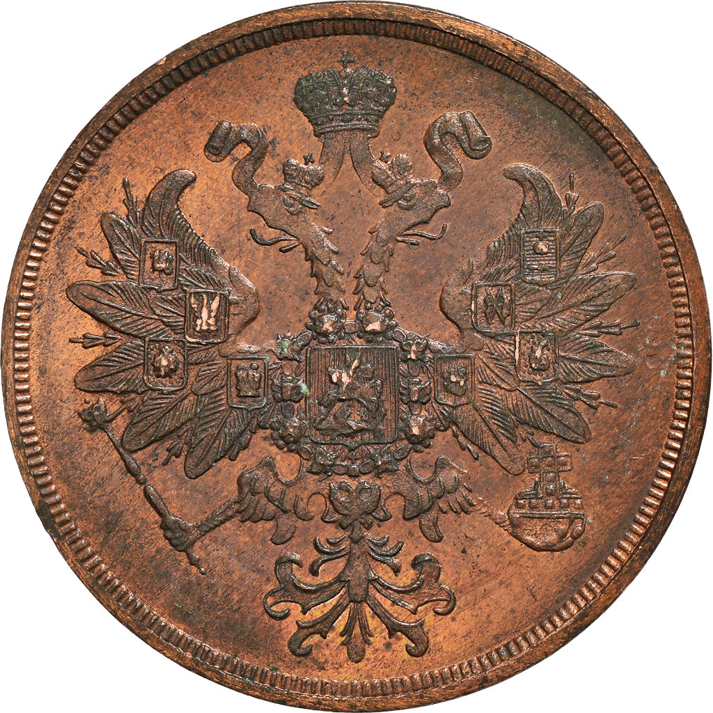 Moneta, Russia, Alexander II, 2 Kopeks, 1863, Ekaterinbourg, SPL-, Rame, KM:4a.2