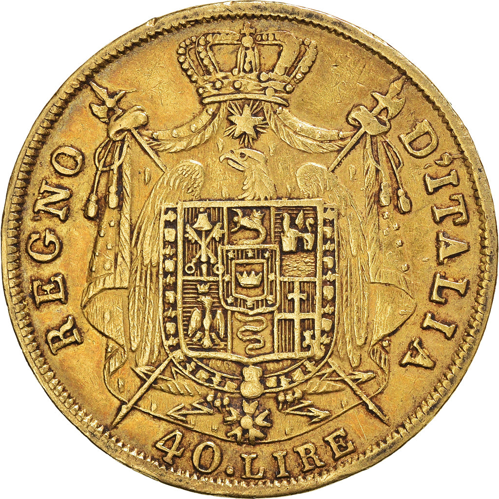 Coin, ITALIAN STATES, KINGDOM OF NAPOLEON, Napoleon I, 40 Lire, 1809, Milan