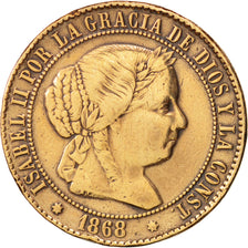 Spanien, Isabel II, 2-1/2 Centimos, 1868, Madrid, EF(40-45), Copper, KM:634.5