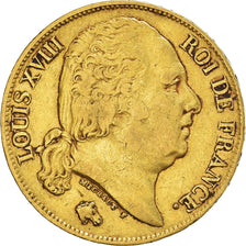 Coin, France, Louis XVIII, Louis XVIII, 20 Francs, 1819, Paris, EF(40-45), Gold