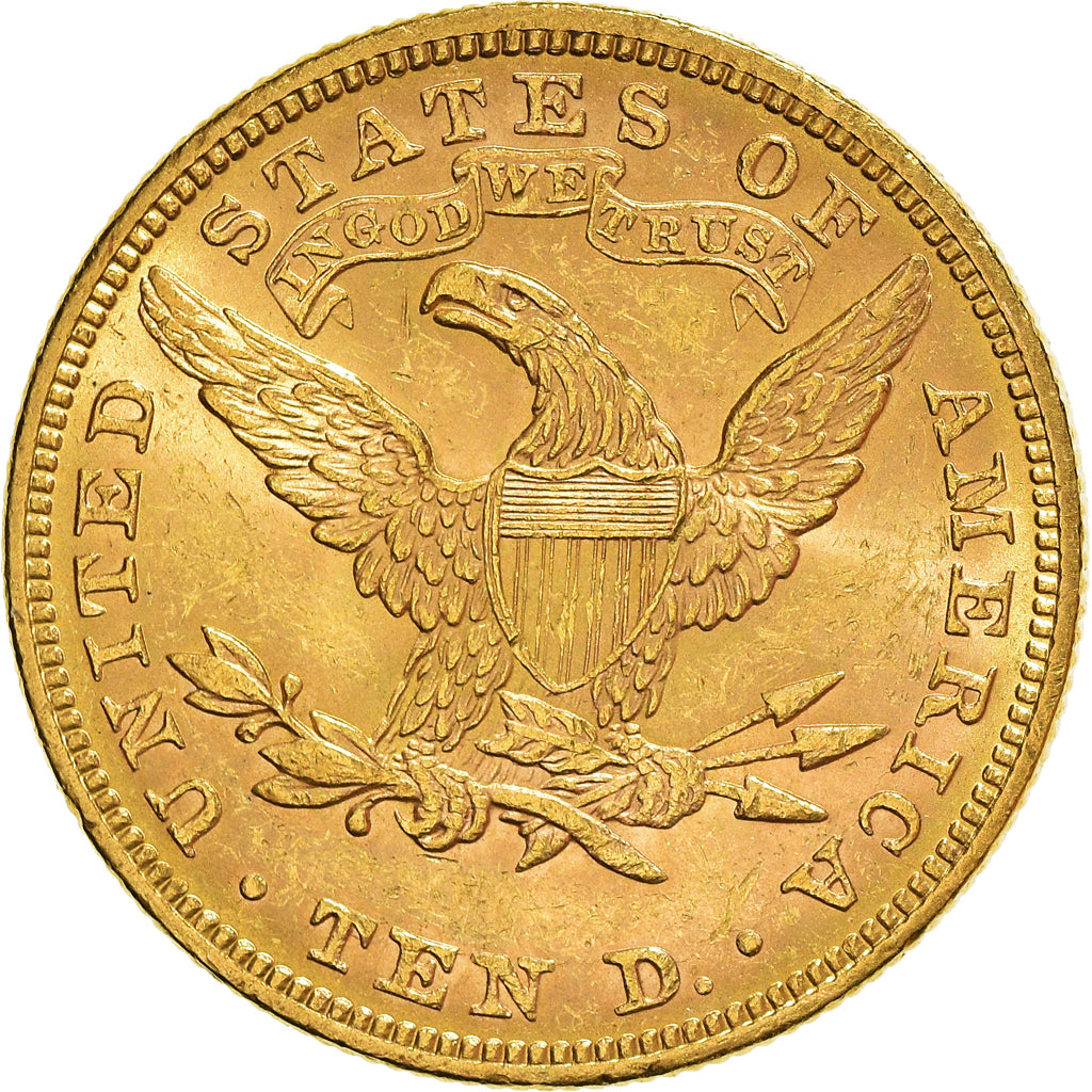 Coin, United States, Coronet Head, $10, Eagle, 1895, U.S. Mint, Philadelphia