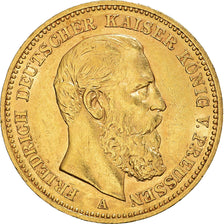 Coin, German States, PRUSSIA, Friedrich III, 20 Mark, 1888, Berlin, MS(60-62)
